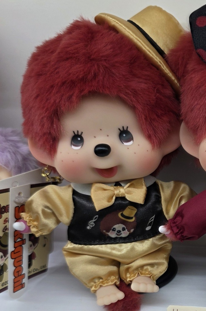 Monchhichi Gentleman Red Hair Gold Suit
