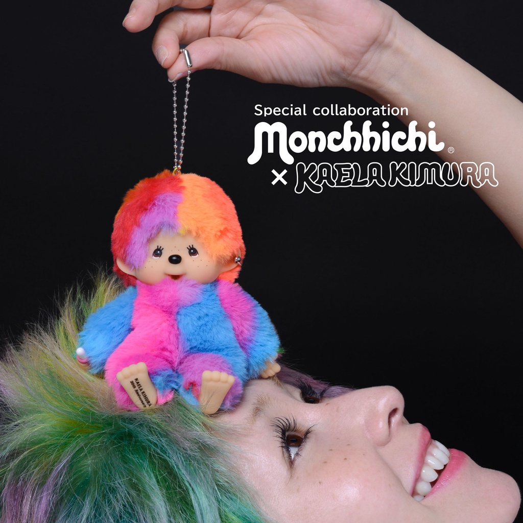 Llavero 「 Monchhichi x 木村カエラ」 colaboración 第二弾 Kaechhichi カラフルレインボー
