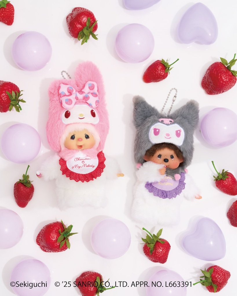 Llavero Chimutan x My Melody llavero / Monchhichi x Kuromi